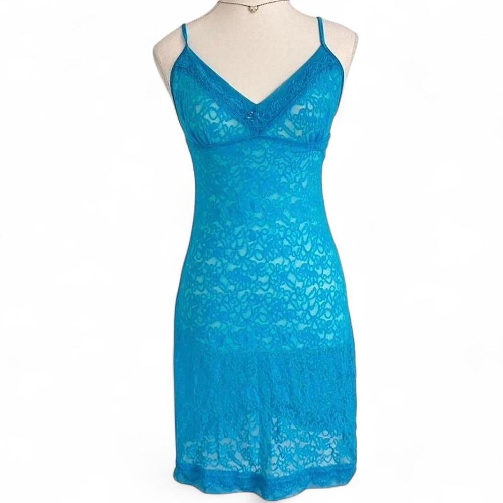 Victorias Secret Blue Lace Fairy Core Y2K Dress Size M